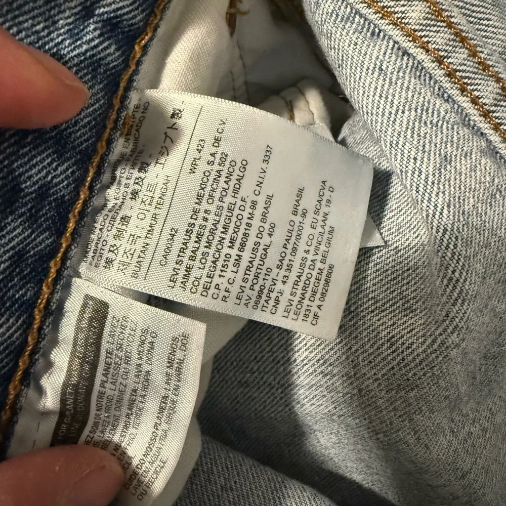 Levi’s 501‎ Original Straight Leg Button Fly Jeans W40 L30 Light Wash